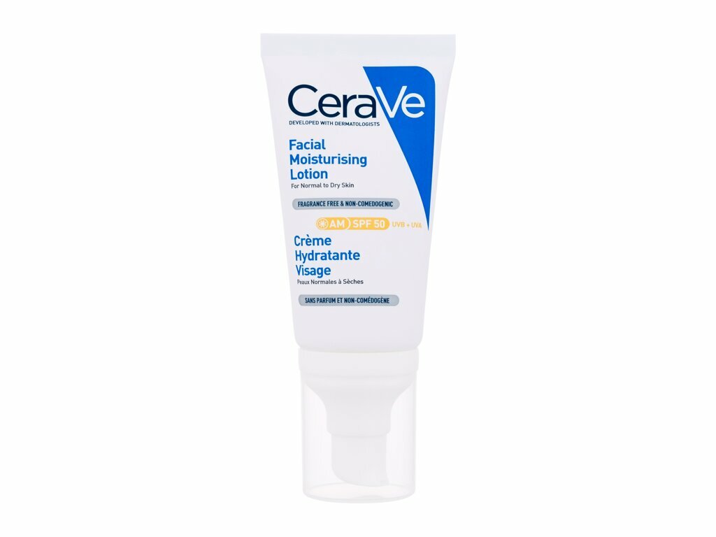 Feuchtigkeitsspendende Gesichtslotion CeraVe SPF 50 (52ml)