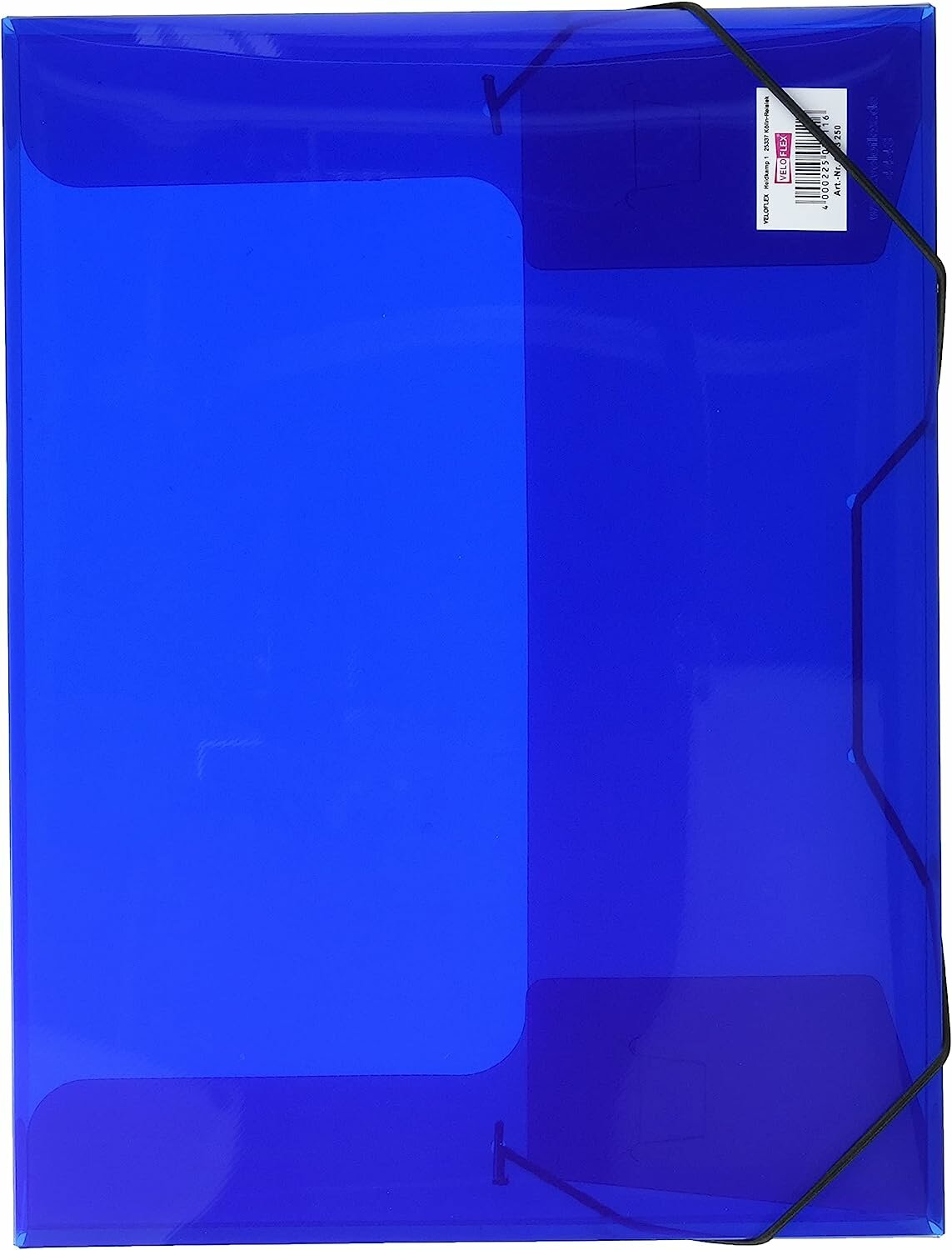VELOFLEX Heftbox Crystal 3,0 cm transparent blau
