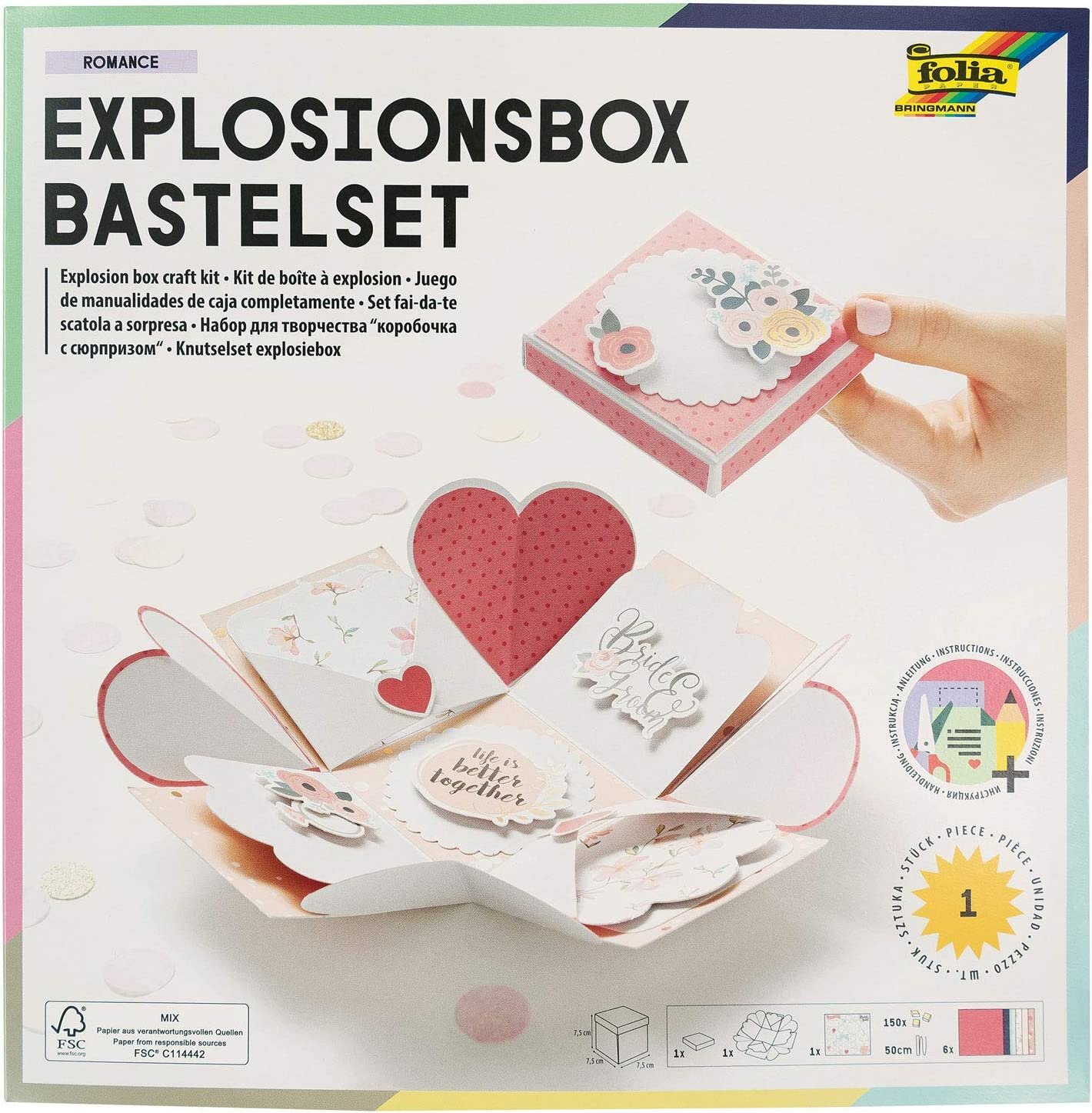Folia Romance Explosion Craft Set, Original Gift Box With Folding Function