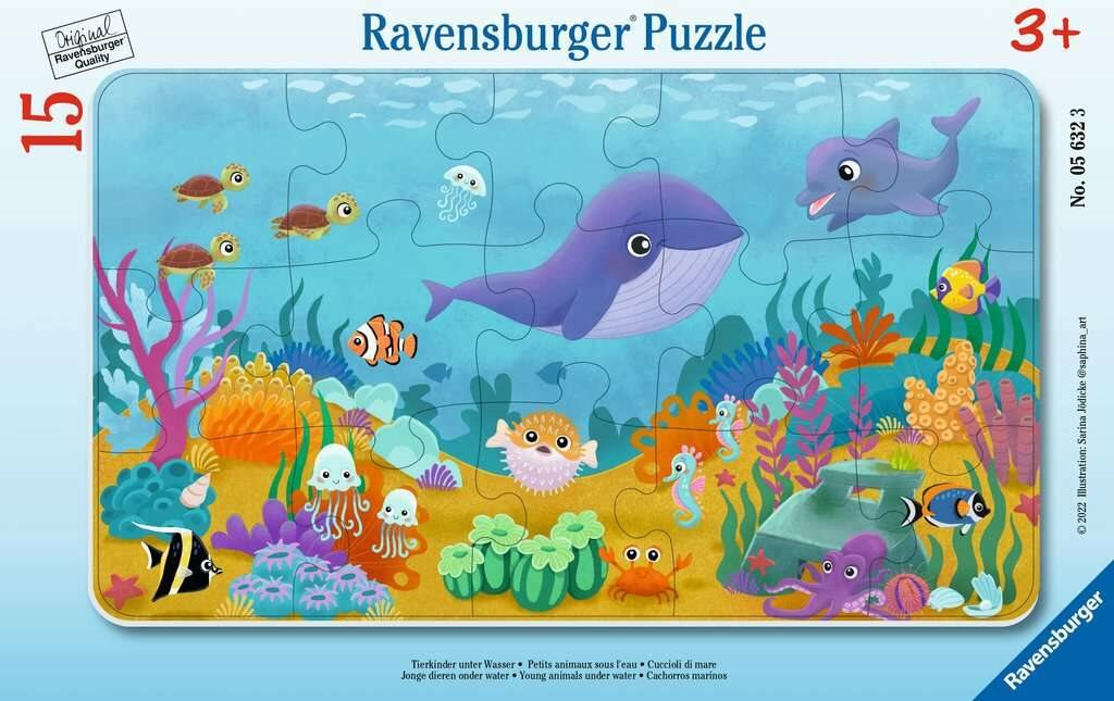 RAVENSBURGER Puzzle Tiere unter dem Meer 15 Teile