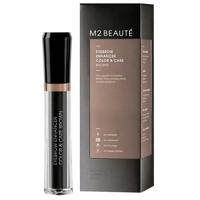 M2 Beauté Eyebrow Enhancer Color y Amp; Care Brown 6ml
