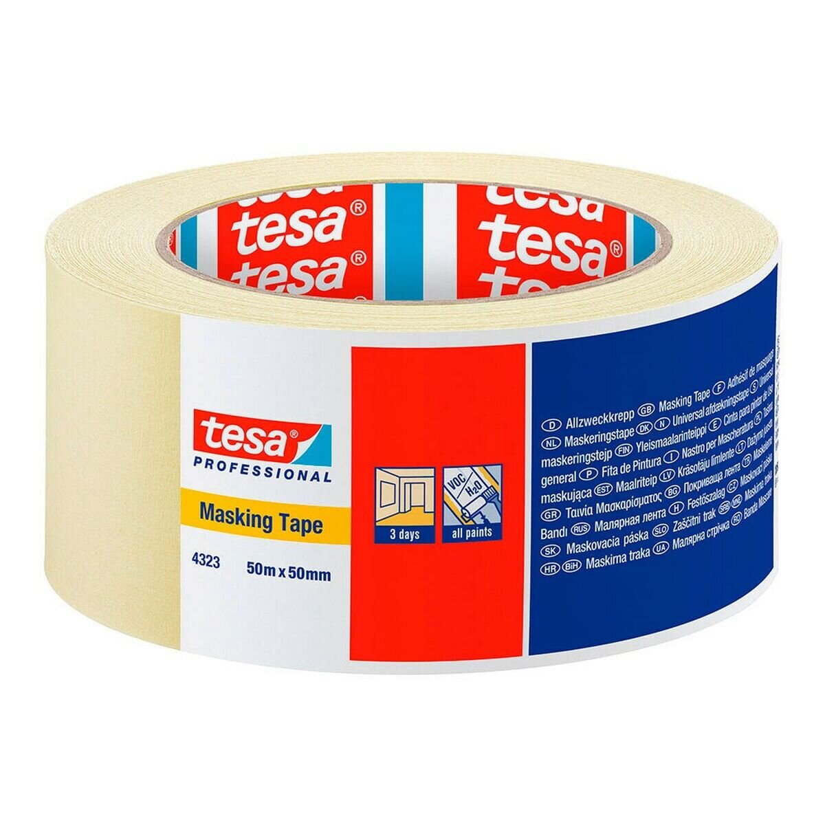Tesa Kreppband 50m x 50mm Standard beige 04323