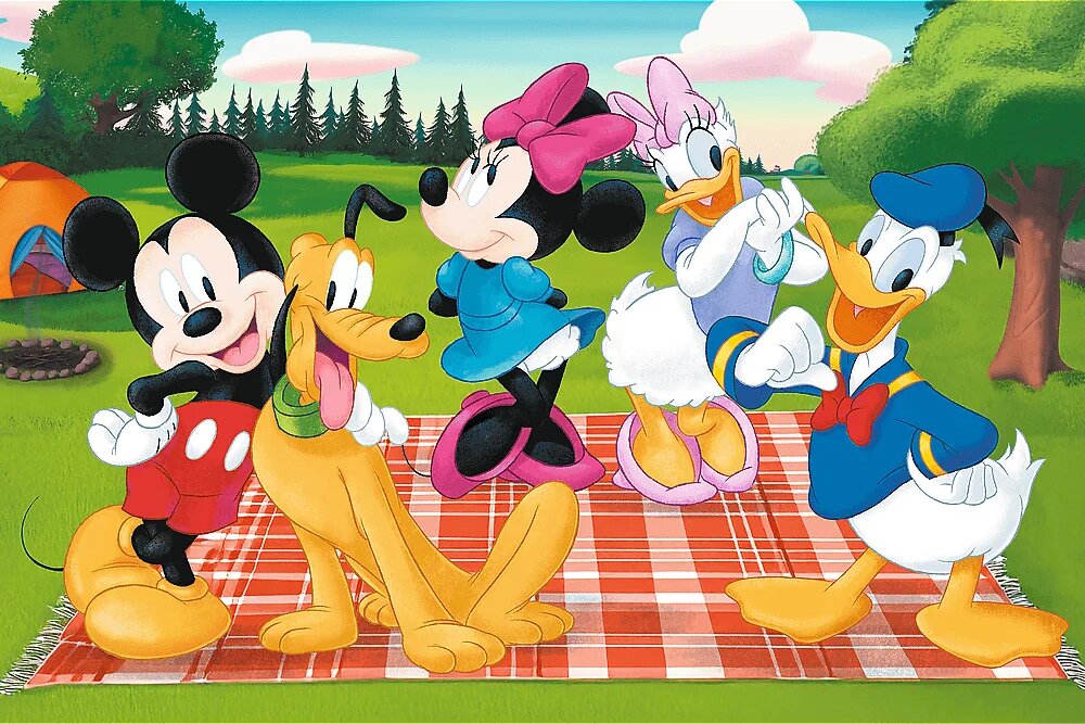 TREFL Puzzle Micky Maus: Kuscheliger Mickey MAXI 24 Stück
