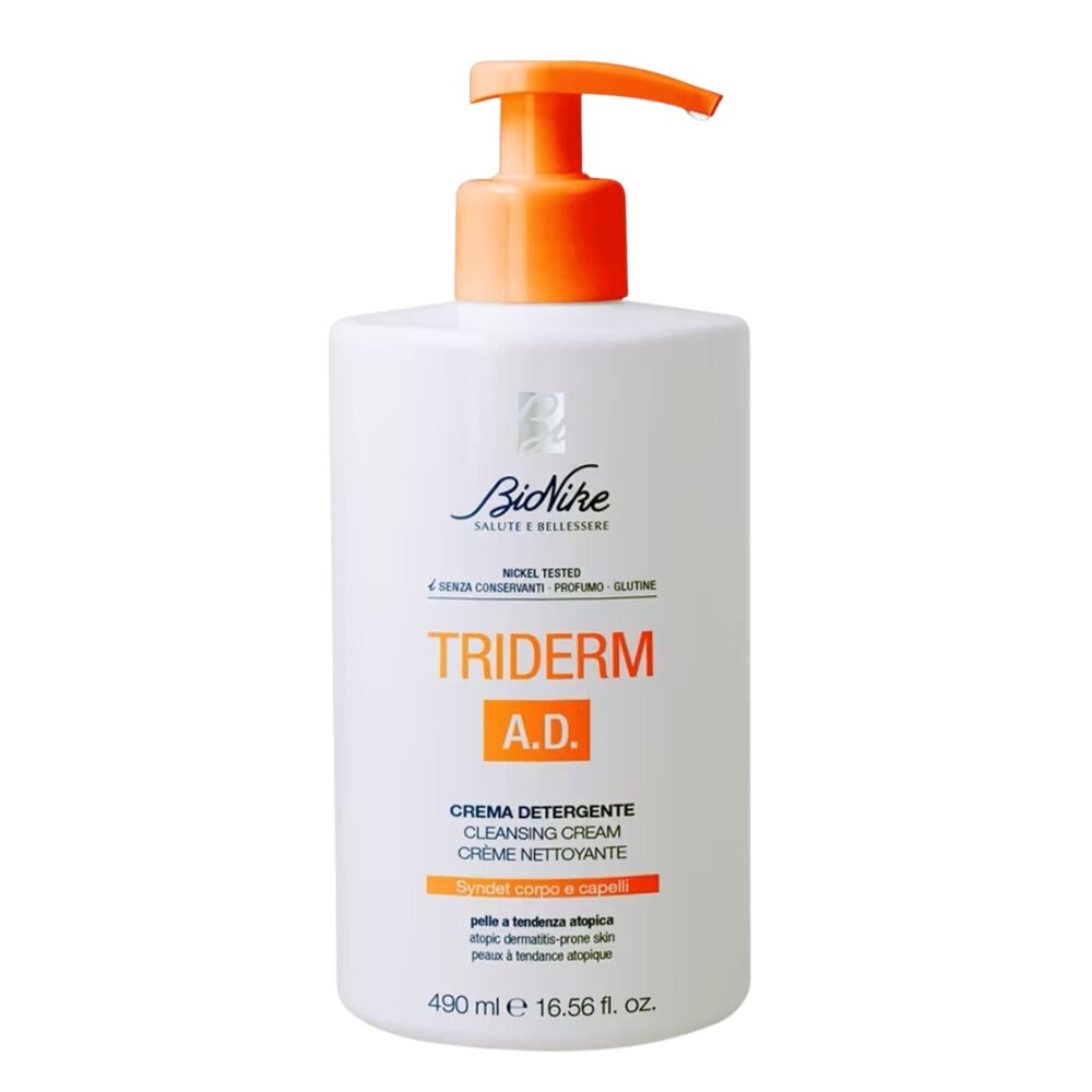 BioNike, Triderm A.D., Reinigend und beruhigend, Reinigungscreme, 490 ml