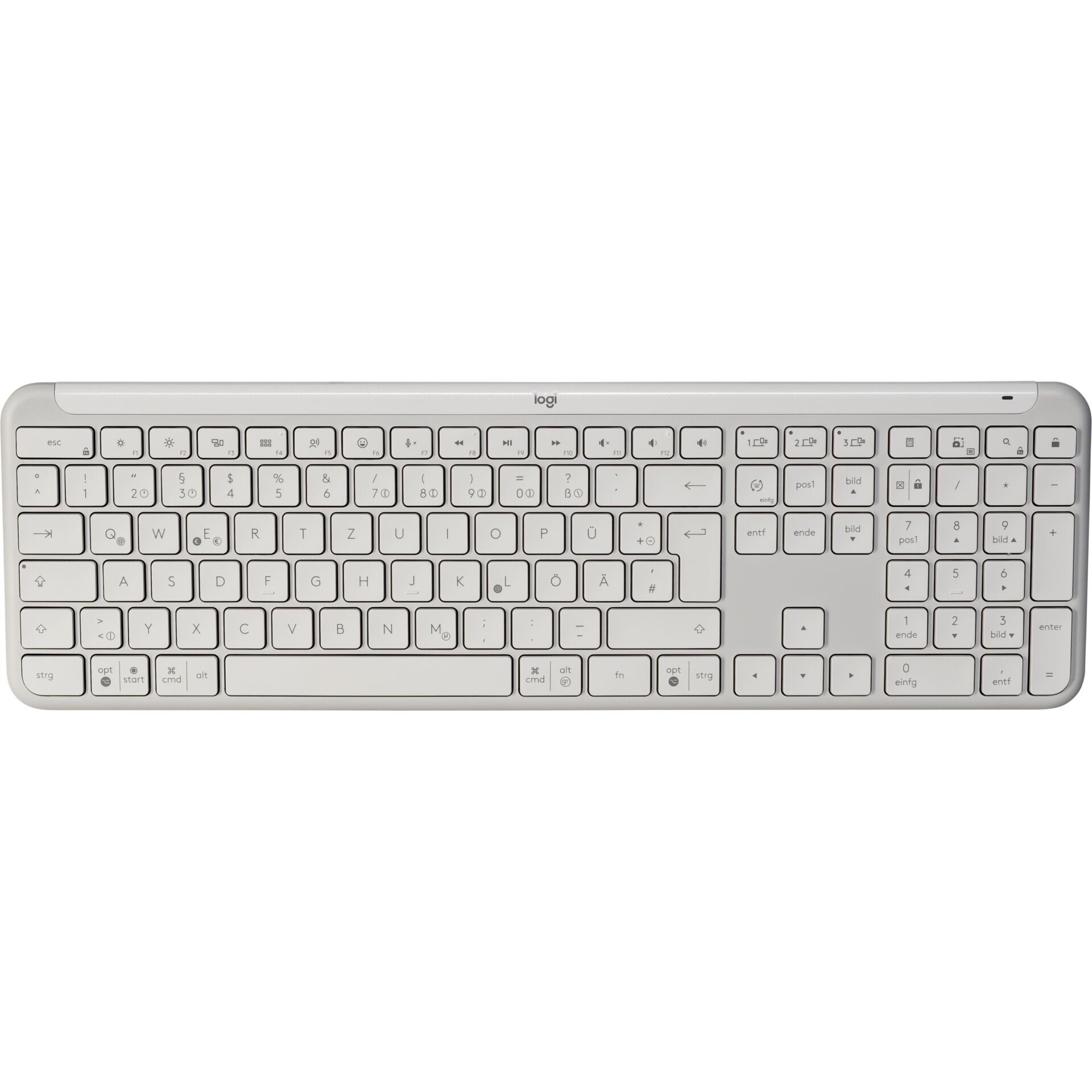 Logitech Signature Slim K950 Tastatur kabellos weiß