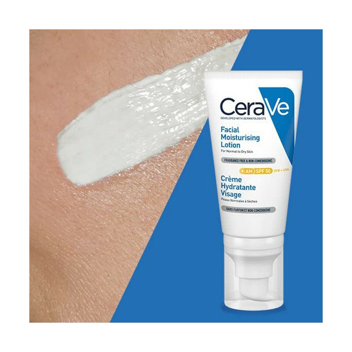 Feuchtigkeitsspendende Gesichtslotion CeraVe SPF 50 (52ml)